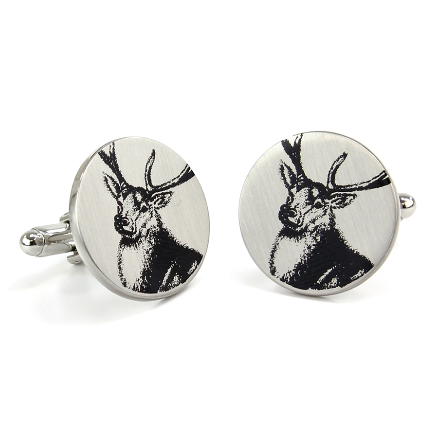 Mag Mouch Stag Cufflinks- Silver 1